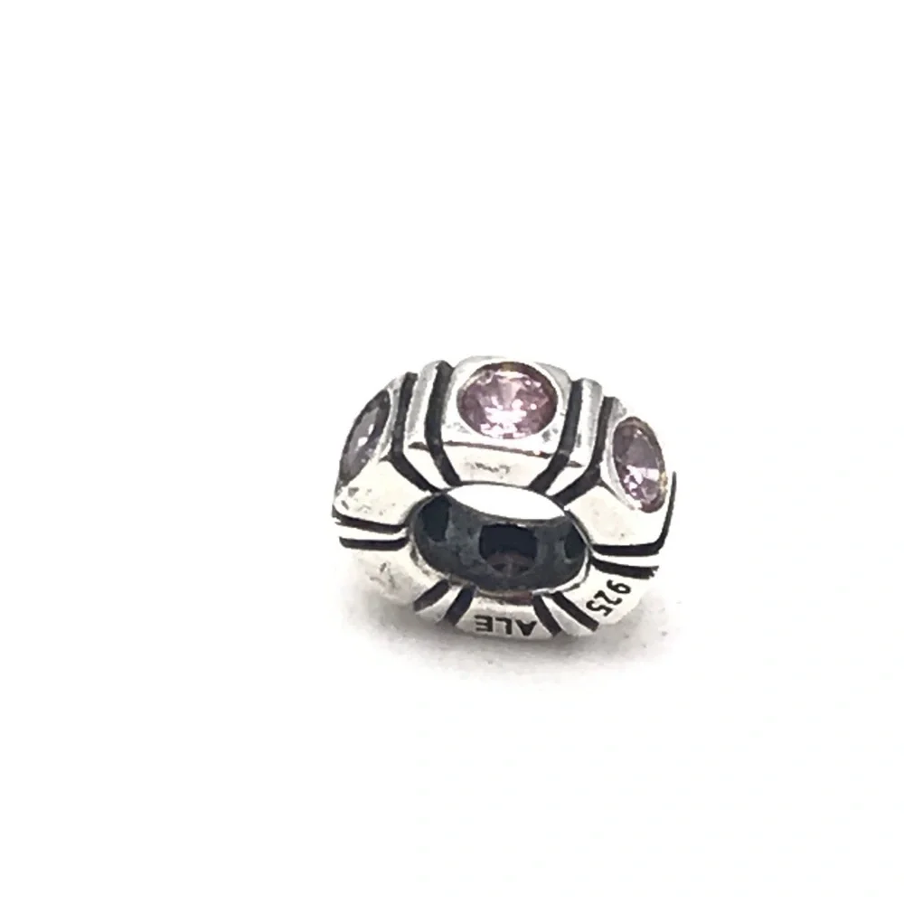 Pandora Pink CZ Trinity Spacer Charm